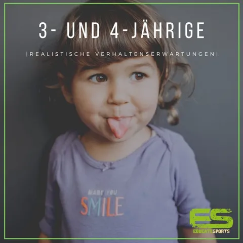 3- und 4-Jährige: realistische Verhaltenserwartungen – Kleinkind streckt die Zunge heraus